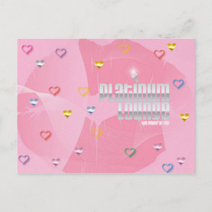 Platinum Lounge Postcard (pinkhearts) Vykort
