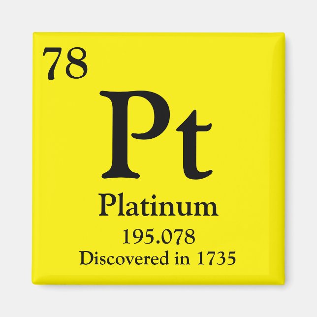 Platinum Periodic Bord Magnet (Framsidan)