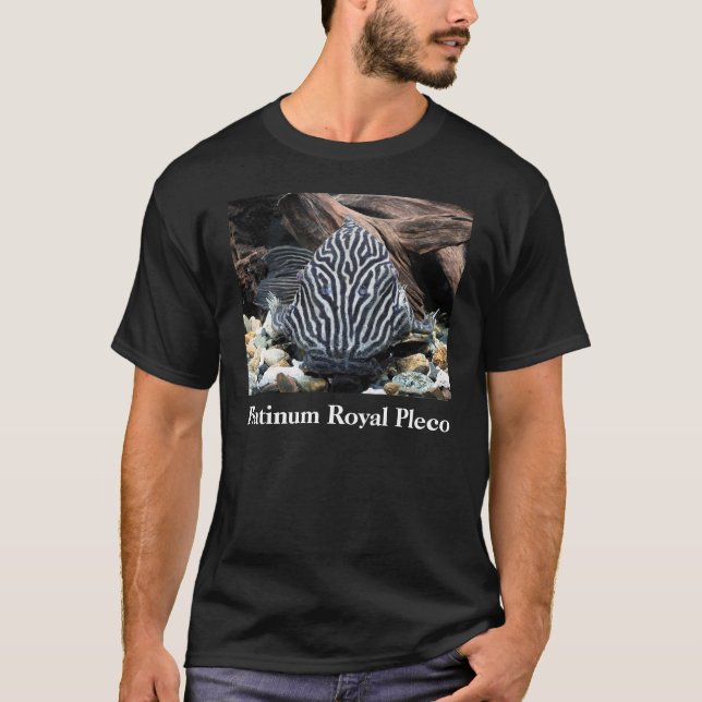 Platinum Royal Pleco , Panaque niglolineatus Tee Shirt (Framsida)