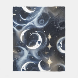 Platinum Silver Celestial Moon-filten – Lyxig Fleecefilt