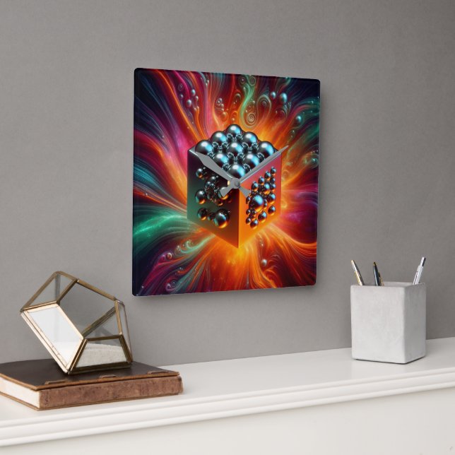 Platinum Sphere Fyrkantig Klocka (Kontor)