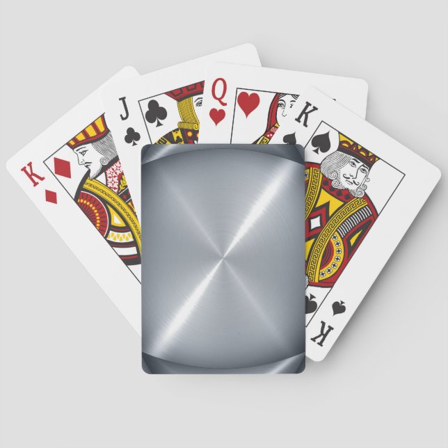 Platinum Stainless Shiny Metall 2 Spelkort (Baksidan)