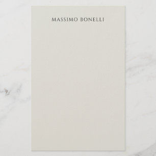 Platinumgrå minimalistisk enkel läsbar modern brevpapper