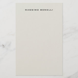 Platinumgrå minimalistisk enkel läsbar modern brevpapper