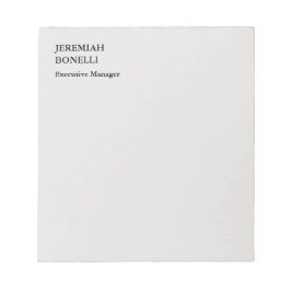 Platinumgrå minimalistisk modern  anteckningsblock