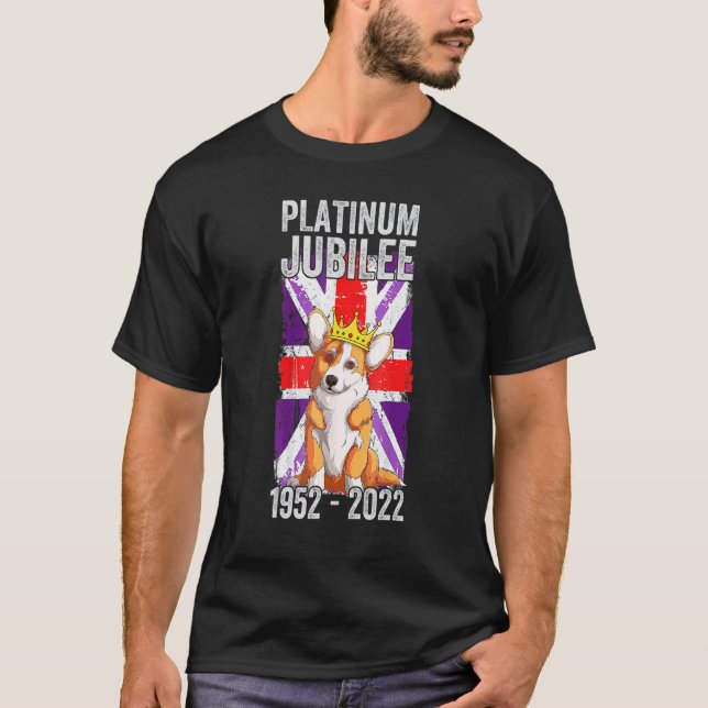 Platinumjubile Söt Corgi 1952 2022 T Shirt (Framsida)