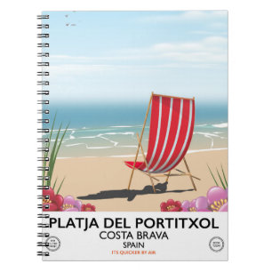 Platja del Portitxol, Costa Brava, Spanien Anteckningsbok