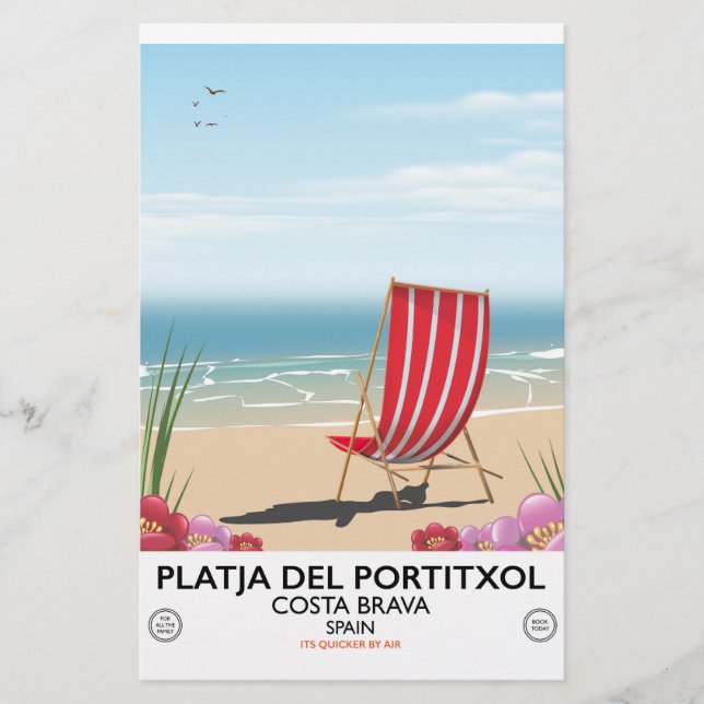 Platja del Portitxol, Costa Brava, Spanien Brevpapper (Framsida)