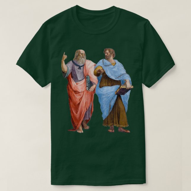 Plato and Aristotle T Shirt (Design framsida)