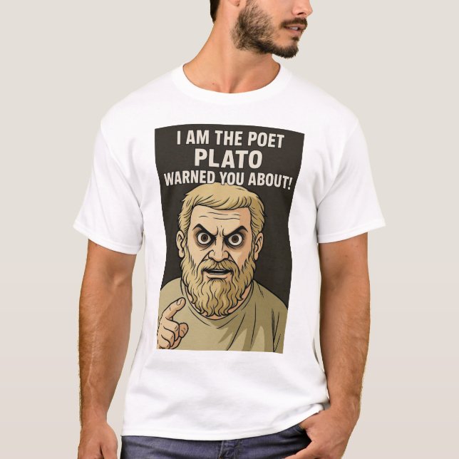 Plato anti-poet t shirt  (Framsida)