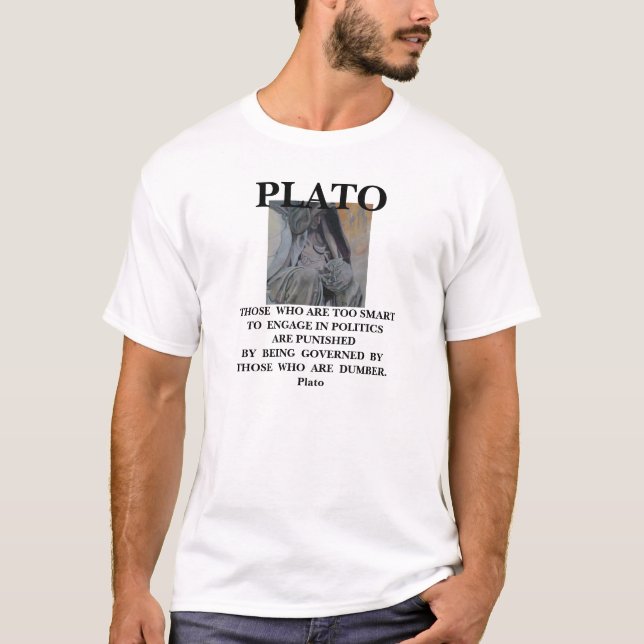 PLATO CITATIONSTECKEN - SKJORTA T-SHIRT (Framsida)