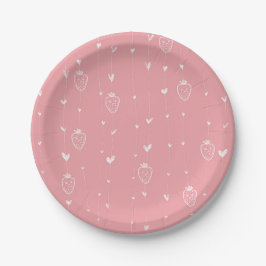Plato de papel Cute Fresi `placas de papel