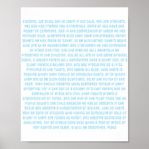 Plato filosoficitationstecken poster