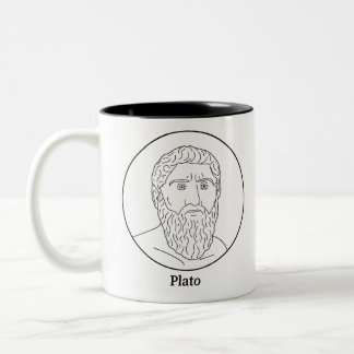 Plato fodrar porträtt Två-Tonad mugg