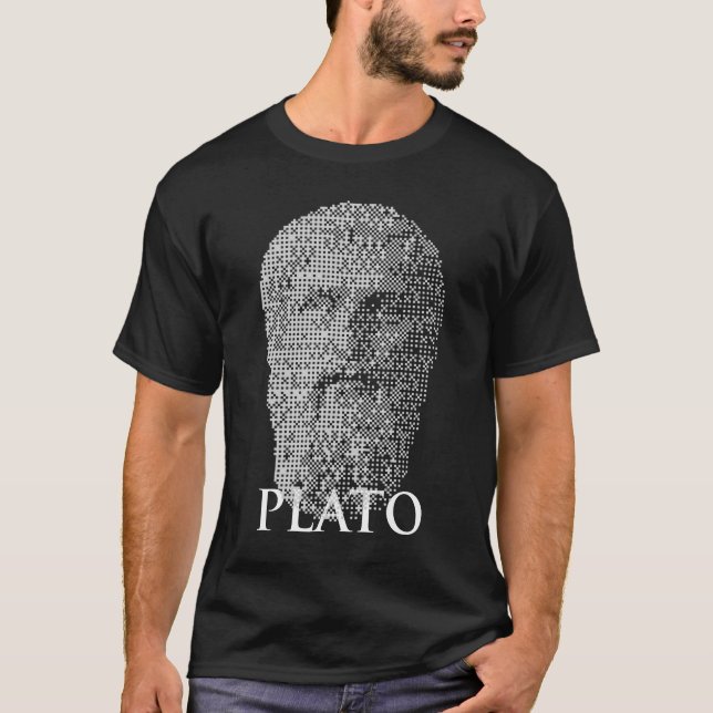 Plato Halvton Porträtt T Shirt (Framsida)