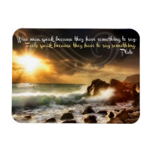 Plato Inspirational Quote "Wise manar Talk" Flexi