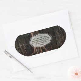 Plato Inspirational Quote "Wise manar Talk" Ovalt Klistermärke