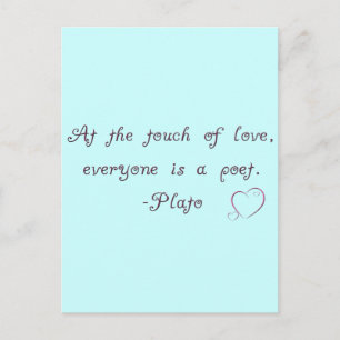 Plato Kärlek Poet Quote Vykort