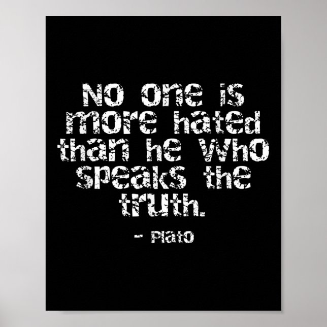 Plato Philosophy Quote Poster (Framsidan)