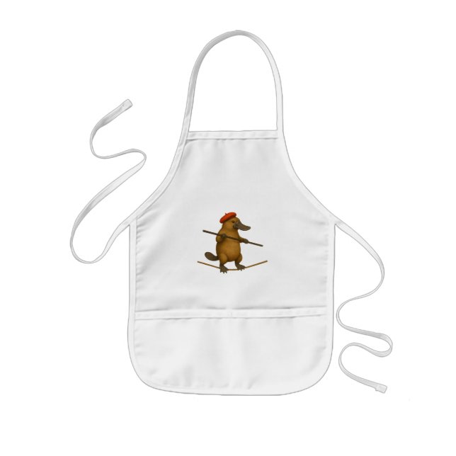 Plato platypus tightrope walker barnförkläde (Framsidan)