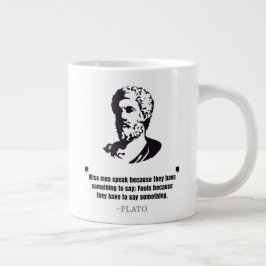 Plato "Wise Manar Speak" citat Jumbo Mugg
