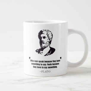 Plato "Wise Manar Speak" citat Jumbo Mugg