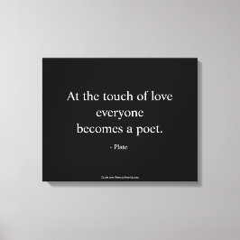 Platocitat; pekfingret på Kärlek Canvastryck