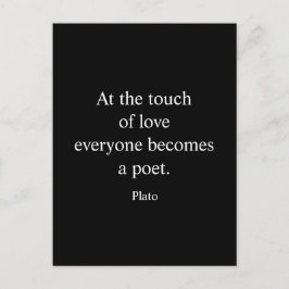 Platocitat; pekfingret på Kärlek Vykort