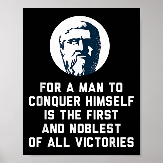 Platon för en man att erövra sin egen filosofiska  poster (Framsidan)