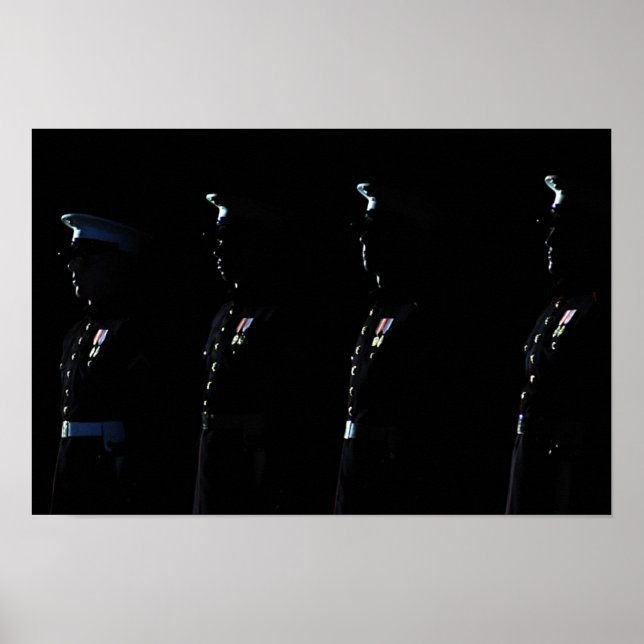 Platon för tyst borrning på marinkåren poster (Framsidan)