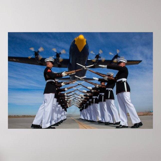 Platon för tyst borrning på marinkåren poster (Framsidan)