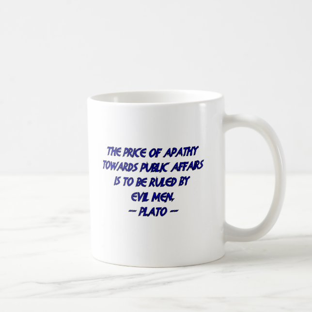 Platon och apatiens pris kaffemugg (Höger)
