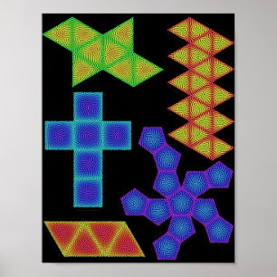 Platoniska heltäckandemallar med poster