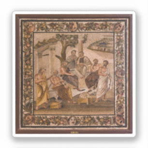 Platos akademiska mosaik klistermärken