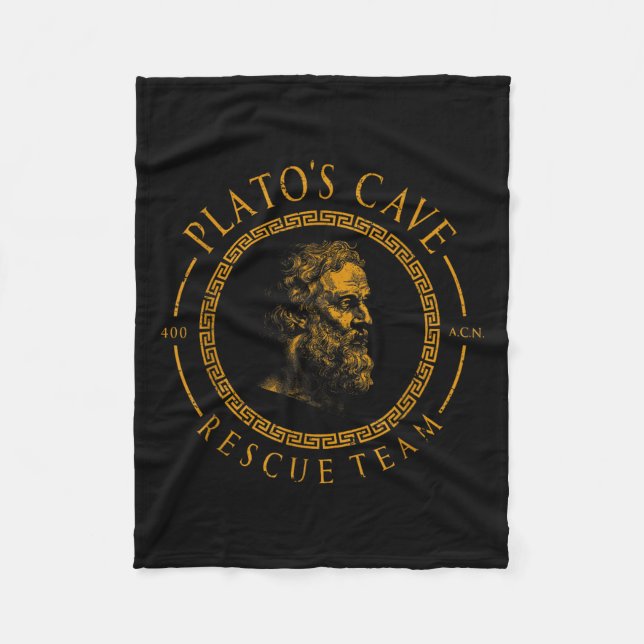 Platos Cave Rädding Team Ancient Grekiska filosofi Fleecefilt (Framsidan)