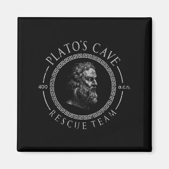 Platos Cave Rädding Team Ancient Grekiska Plato Ph Magnet (Framsidan)
