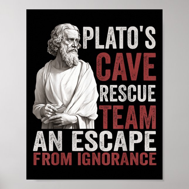 Platos Cave Rädding Team - antikens grekiska filos Poster (Framsidan)