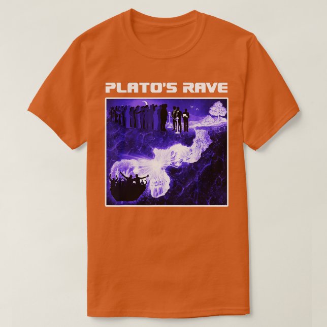 Platos Rave Cave Allegory Funny Raver Philosophe T Shirt (Design framsida)