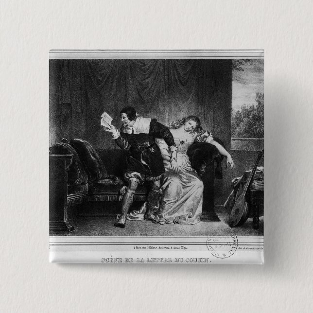 Plats av kusin brev knapp (Framsida)