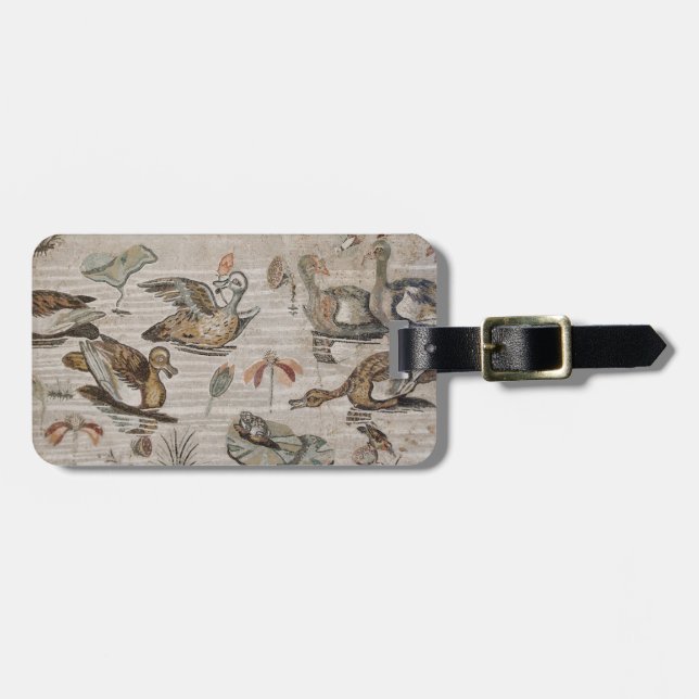 Plats av waterfowl på Nilen, hus av faunen Bagagebricka (Horisontell Framsida)