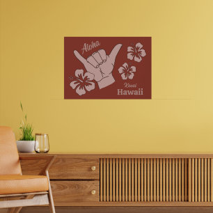 Plats för anpassningsbar, text & Färg Shaka Poster