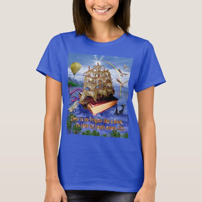 Plats för bokfrakthav med det Emily Dickinson T-shirt (Framsida)