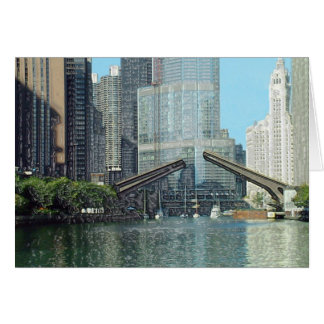 Plats för Chicago River Columbus drevfartyg Hälsningskort