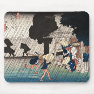 Plats för dag för kall japansk vintageukiyo-e musmatta
