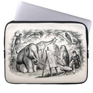 Plats för djungel för 1800s för elefant för laptop fodral