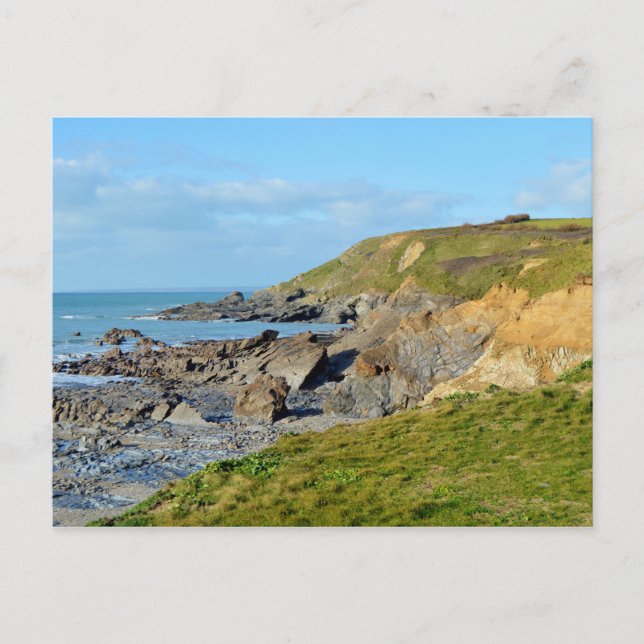 Plats för dollarn Cove Cornwall England Poldark Lo Vykort (Framsida)