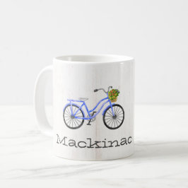 Plats för familjeblommor för Bicycle Mackinac Isla Kaffemugg