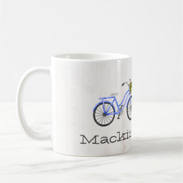 Plats för familjeblommor för Bicycle Mackinac Isla Kaffemugg