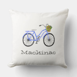 Plats för familjeblommor för Bicycle Mackinac Isla Kudde
