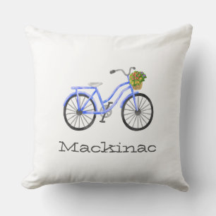 Plats för familjeblommor för Bicycle Mackinac Isla Kudde